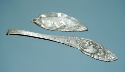 SÃ¸lvskje
Liten sÃ¸lvskje. Funnet pÃ¥ Bokn av Frode VikshÃ¥land.
